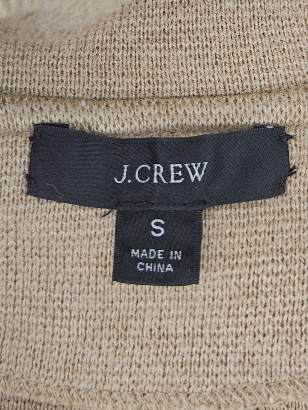 J. Crew Sophie Open Front Sweater Blazer Camel Merino Wool Small - Picture 6 of 11